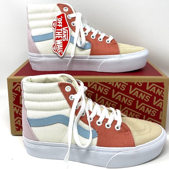 Vans Shoes - VANS Women's Size VN0A3TKN9MK SK8-Hi Platform 2 Twill Pastel White Beige Sneaker